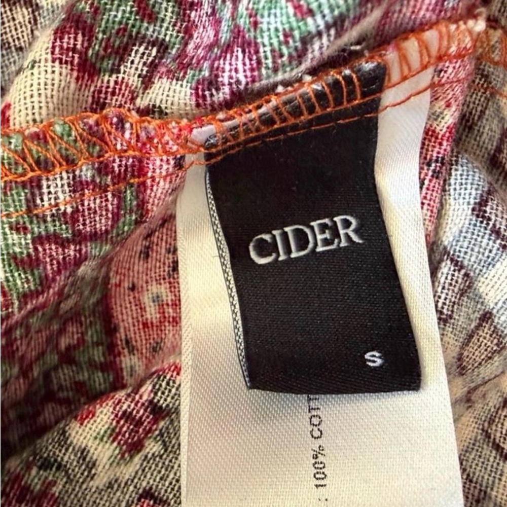 Cider Patchwork Cotton Button Down Halter Midi Dr… - image 6